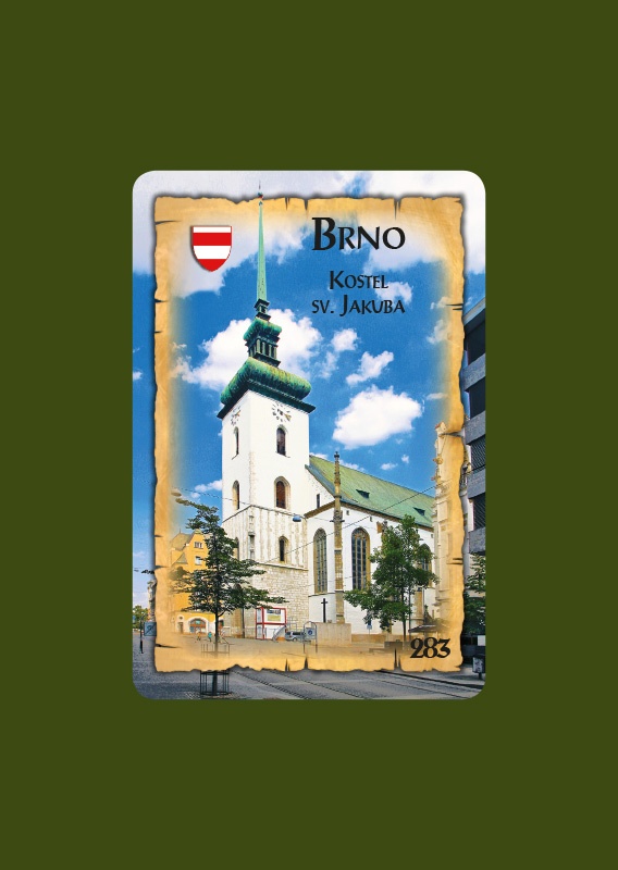 Magnetka MI Brno Kostel sv. Jakuba  B-BRM 283