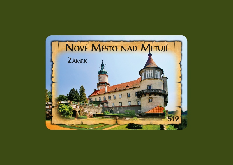 Magnetka MI Nové Město nad Metují Zámek z parku  H-NMM 512