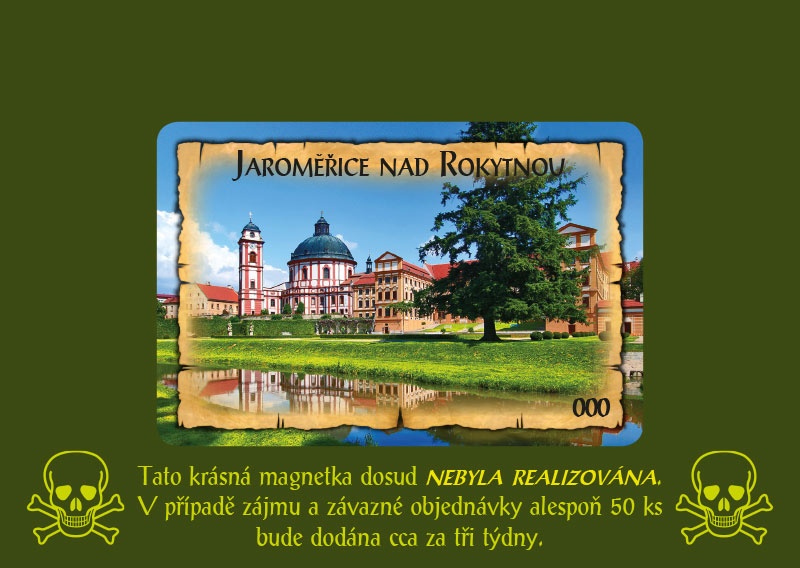 Magnetka MI Jaroměřice nad Rokytnou Zámek s potokem  J-JRM 998