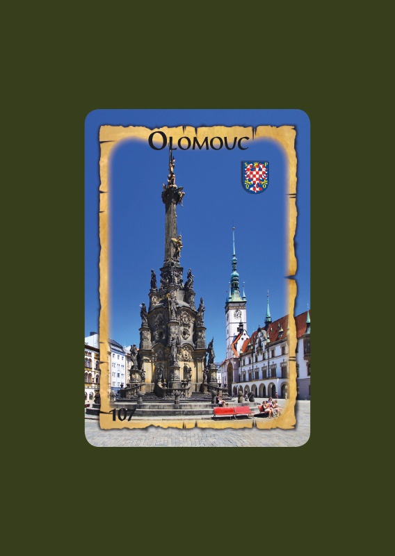 Magnetka MI Olomouc Náměstí s morovým sloupem na výšku  M-OLM 107