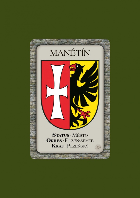 Magnetka MZ Manětín městský znak  P-MAM 028