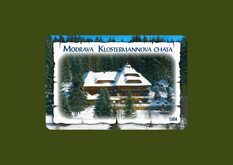 Magnetka MI Modrava Klostermannova chata zimní  P-MOM1304