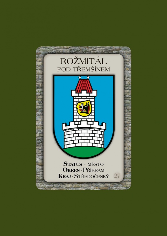 Magnetka MZ Rožmitál pod Třemšínem městský znak  S-RTM 027